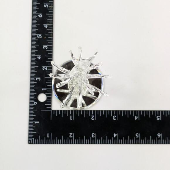 Swung Art Glass Clear Christmas Tree Holiday Decor Mini Ornaments Artisan Gift - Picture 14 of 14